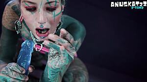 whoa these psychedelic hippies pip and dildo go wild on anal play... ass to mouth teasing