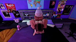 woman spots my bulge drops to knees for big cock pounding