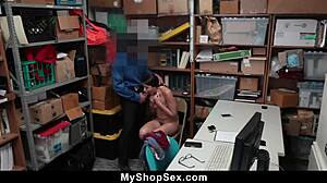 Avi love caught shoplifting bends over for burglar's hard pussy pounding