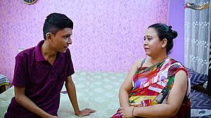 desi boy rams moms friend hard in homemade doggystyle when alone at home