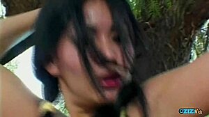 hey this racy asian babe dodges trouble with outdoor tight pussy pounding