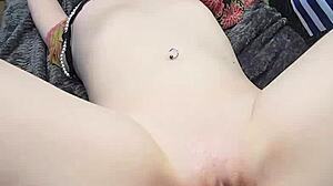 watch my bound girlfriend squirm as i tease her close-up in homemade fun