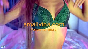 Petite asian teen's big ass and small tits twerk wild at after school party