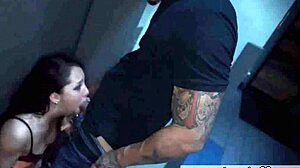 Who knew a cash machine delivers hardcore strap-on bondage to bound teen?