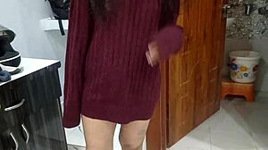 Uncle ne apni beti ko khub choda, dirty talk as he fucks curvy ebony neighbor