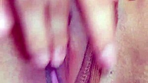 Curvy Asian stepdaughter masturbates in shorts to wet orgasm