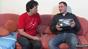 german milf cougar rides young stud's monster cock reverse cowgirl hard