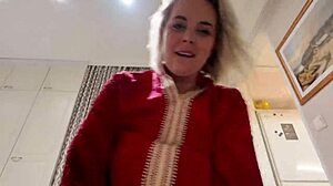 hot homemade fuck with busty blonde housewife bent over doggystyle