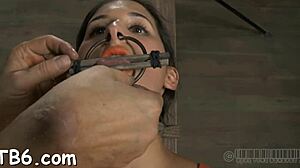 nasty euro slut sucks and fucks cock hard in wild bdsm punishment scene