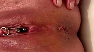 hey, check out this milf slipping gold heels into her ass while fingering that juicy hole