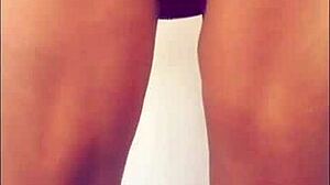 Milf flashes tits then takes interracial cum pounding