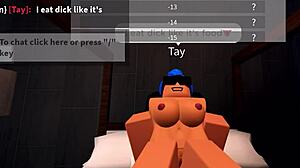 roblox slut bends over showing tight ass and boobs before quick fuck