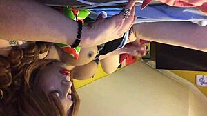 dickgirl solo strokes her cock and tits owwww so good hardcore ladyboy masturbation