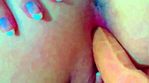 Brunette Babe Bent Over Extreme Dildo Masturbation Doggystyle Real Orgasm Tits