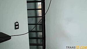 tranny babe anal teased in casting closeup