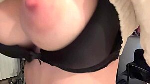 italian milf artemisia love teases her big juicy tits bouncing slow motion up close