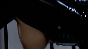 catwoman gets anal fucked bent over in cage during wild threesome orgy