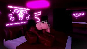 रॉब्लॉक्स रिच ई-गर्ल हूड स्लट मॉन्स्टर बीबीसी लोड्स अपनी टाइट चूत-गांड में लेती है