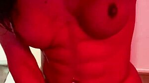 watch shemale bya lessa stroke her big cock bareback till massive cumshot