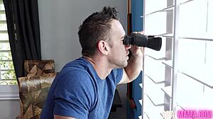 Lily Lane bends over for rear window pounding