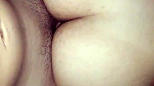 innocent teen amateur teases by slowly sitting on stiff cock