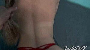 i find santa's handcuffed elf girlfriend bound on bed with perfect ass