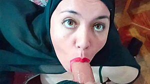 Hijab muslim slut begs: fuck me then creampie and facial cum?