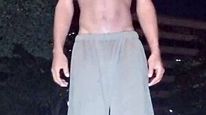 heart races picking up athletic black brunette cutie for dorm daddy fun