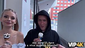 Vip4k. Tattooed Czech 18+ Teen Cheats on BF with Creampie Fuck While He Watches