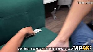 Vip4k. Tattooed Czech 18+ Teen Cheats on BF with Creampie Fuck While He Watches