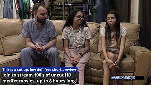 DR TAMPA'S TAMPA UNIVERSITY PHYSICAL ANGEL SANTANA SPREADS SHAVED PUSSY FOR PATIENT!