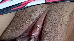 10 INCH Toy Stretches Pierced Nipples Slut's Close-Up Pussy Dirty Play Part 1!!