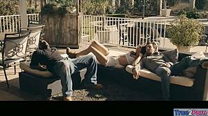 Monster Cocks Destroy Popstar's Mouth and Shaved Pussy Hard