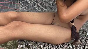 Village girl spreads tight pussy for hard country fucking