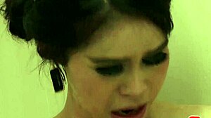 glam asian shemale babe gets her ass fucked good in steamy shower