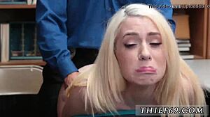 police exam big tit blonde teen thief fucked by old cop