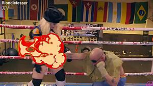 Cosplay Street Fighter Blondie Fesser as Kolin Takes Brutal Hard Fucking!