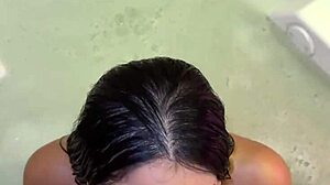 god, that jacuzzi sex felt so romantic... he filled my pretty face with hot cum everywhere