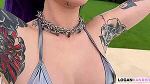 Tatted Stepsis Valerica Steele Squirts on Stepbro Cock