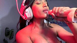 Wanna learn cock sucking from this cute latina secretary?