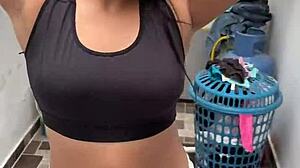 Neighbor in Tight Jeans Begs for Laundry Help with Teasing Curves