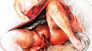 vintage erotic art captures hairy retro antique scenes in classic style