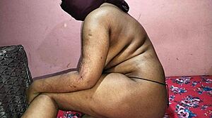 newlywed bhabi's huge natural tits bounce as servant fucks her doggystyle