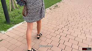 public street pickup skinny teen gangbang double penetration rough creampie cumshots