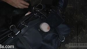 Restrained Girl Bent Over Punished Hard in Garage Doggystyle