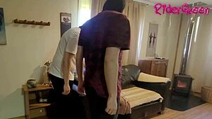 Heart pounding with Riderqueen's raw uncensored Latina MILF sex tape emotions exploding in every thrust