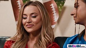 three girls lose bet unleashing wild lesbian pussy feast frenzy!