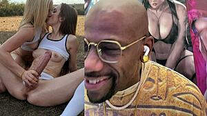 Sweaty Petite Blonde Teen Nurse Rides Transgender Cock Cowgirl with Pussy Exposed