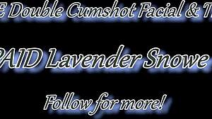 White Lipstick Milf Takes Intense Double Cum Facial Throatpie