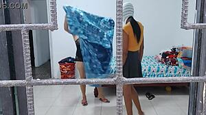 i catch horny housewives groping butts and tits mid-housework fun